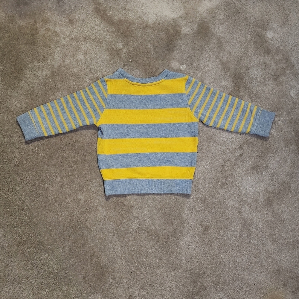 Kid's Gap Grey & Yellow Long Sleeve Sweater Sz 3T - Picture 3 of 4